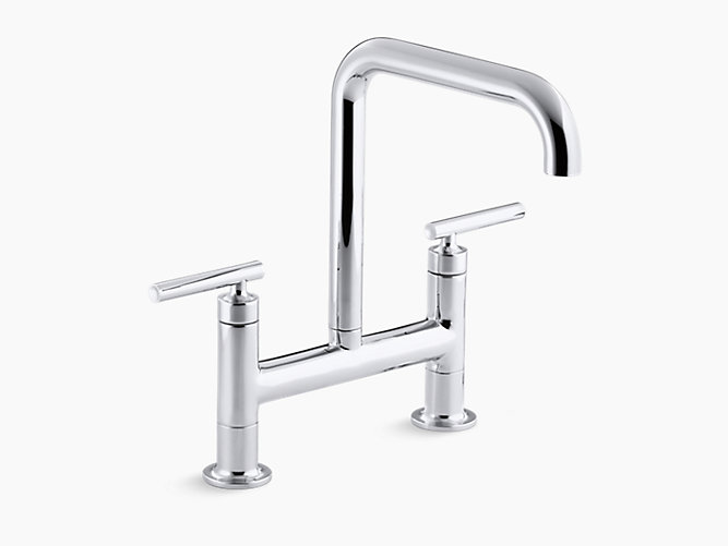 K 7547 4 Purist Deck Mount Bridge Faucet Kohler